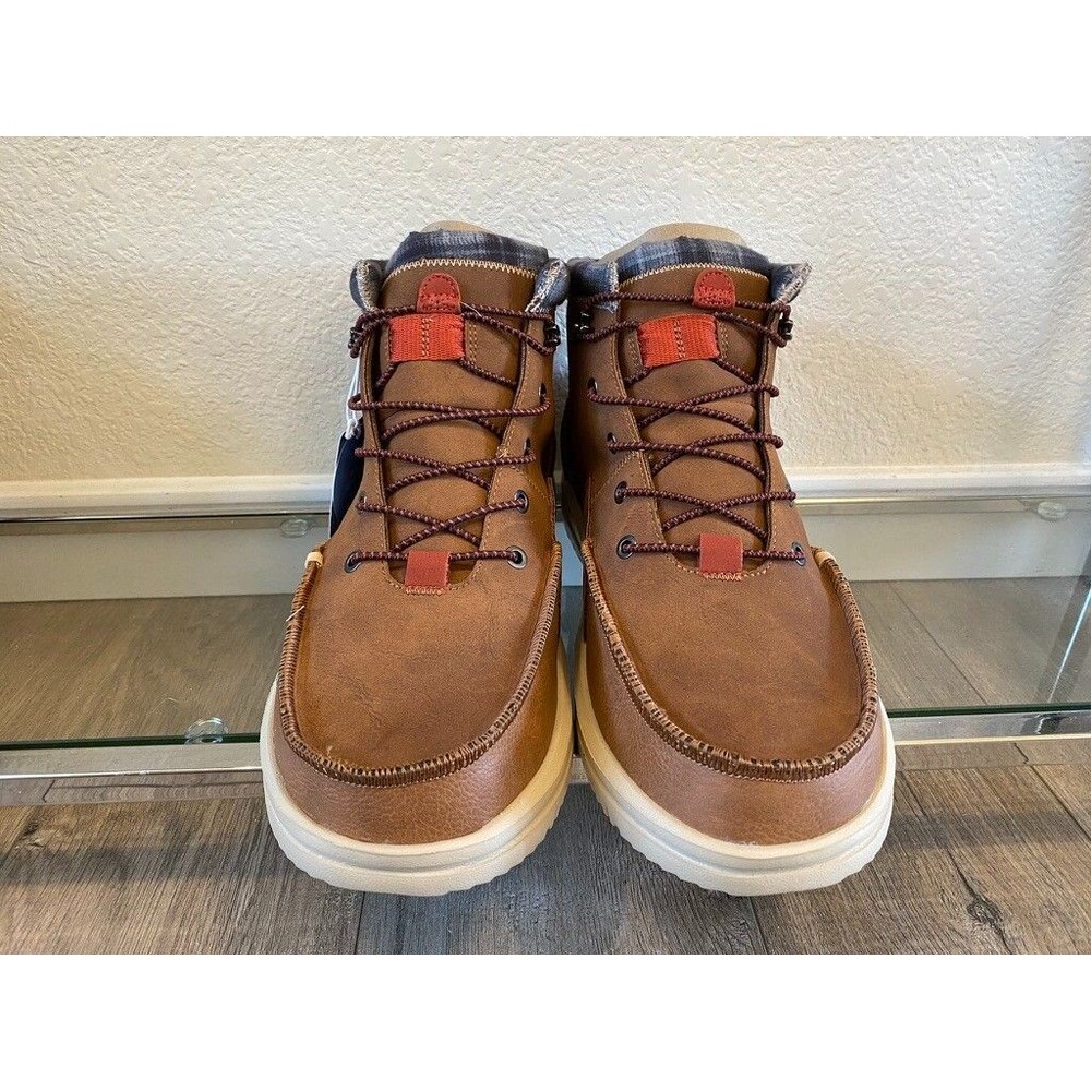 Hey Dude Mens Bradley Classic Ankle Boots US 15 EU 48 Cognac Water Resistant - Picture 4 of 7